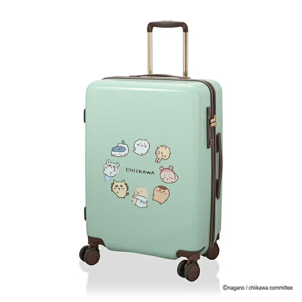 ちいかわ ジッパータイプ スーツケース  ( ミントサークル)  Mサイズ