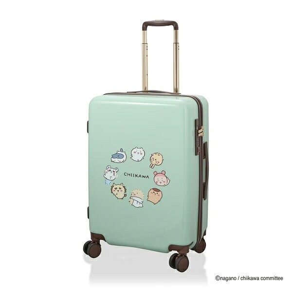 ちいかわ ジッパータイプ スーツケース  ( ミントサークル)  Mサイズ
