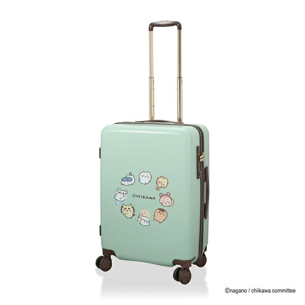 ちいかわ ジッパータイプ スーツケース  ( ミントサークル)  Mサイズ