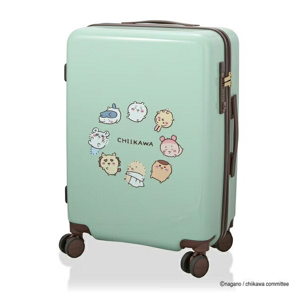 ちいかわ ジッパータイプ スーツケース  ( ミントサークル)  Mサイズ