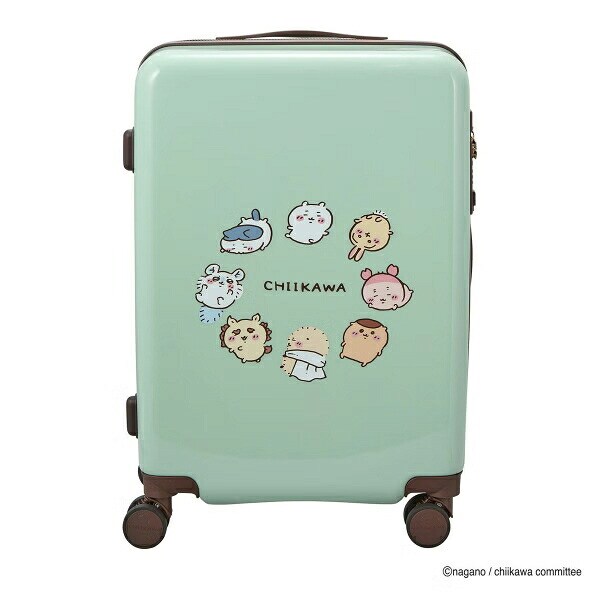 ちいかわ ジッパータイプ スーツケース  ( ミントサークル)  Mサイズ
