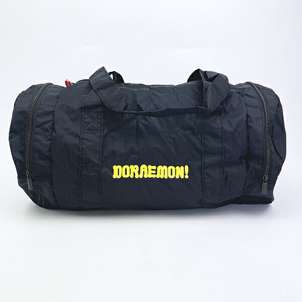 ドラえもん 折りたたみロールボストンバッグ ブラック