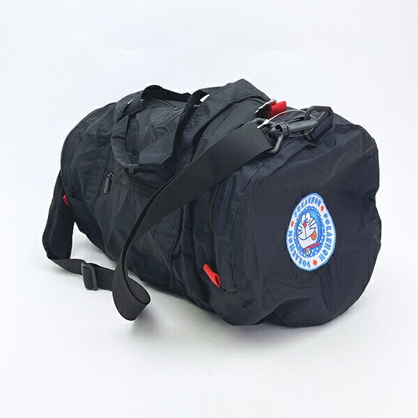 ドラえもん 折りたたみロールボストンバッグ ブラック