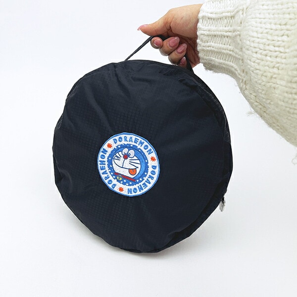 ドラえもん 折りたたみロールボストンバッグ ブラック