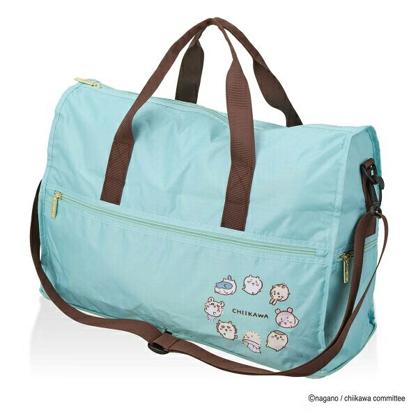 ちいかわ 折りたたみボストンバッグ ( ミントサークル) Mサイズ