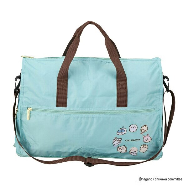 ちいかわ 折りたたみボストンバッグ  ( ミントサークル)  Mサイズ