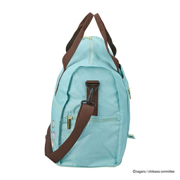 ちいかわ 折りたたみボストンバッグ  ( ミントサークル)  Mサイズ