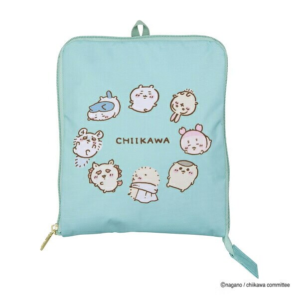 ちいかわ 折りたたみボストンバッグ  ( ミントサークル)  Mサイズ