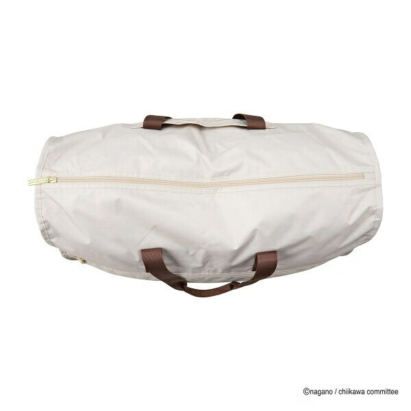 ちいかわ 折りたたみボストンバッグ  ( ベージュサークル)  Lサイズ