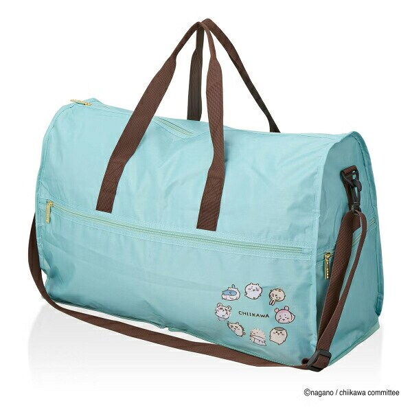 ちいかわ 折りたたみボストンバッグ  ( ミントサークル)  Lサイズ