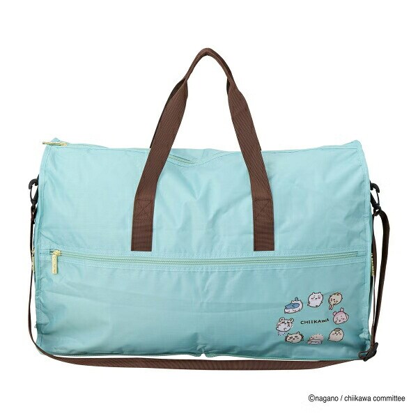 ちいかわ 折りたたみボストンバッグ  ( ミントサークル)  Lサイズ