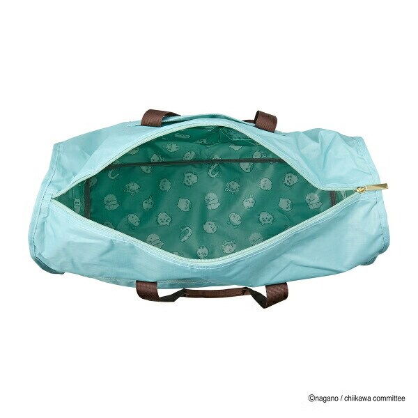 ちいかわ 折りたたみボストンバッグ  ( ミントサークル)  Lサイズ
