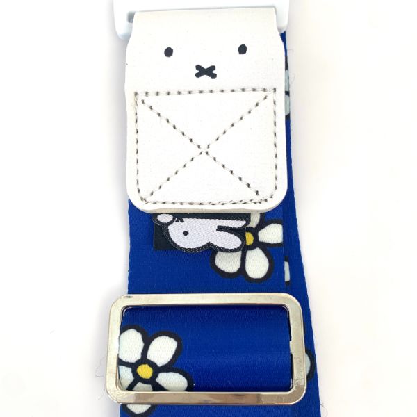ミッフィー miffy スーツケースベルトフラワーブルー