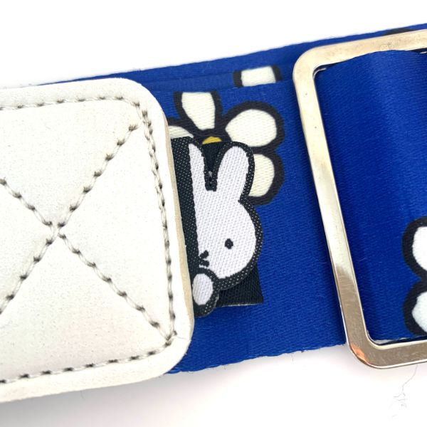 ミッフィー miffy スーツケースベルトフラワーブルー