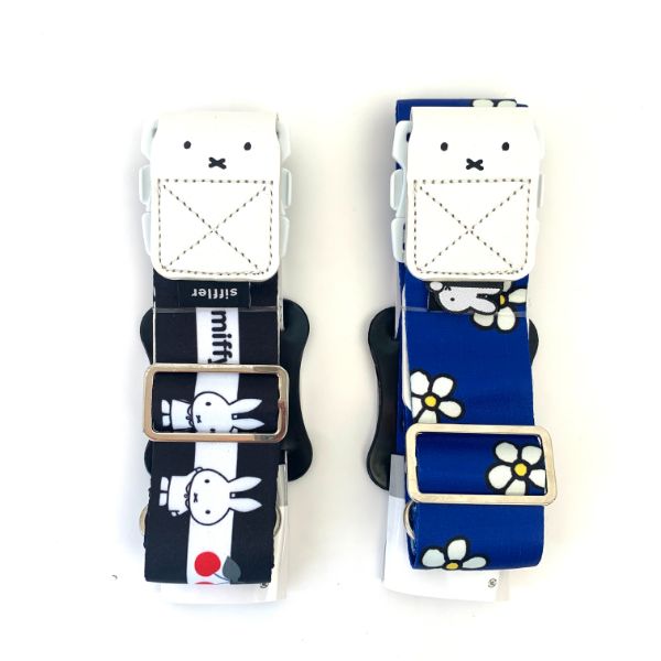 ミッフィー miffy スーツケースベルトフラワーブルー