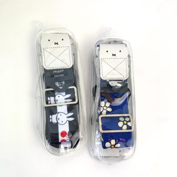 ミッフィー miffy スーツケースベルトフラワーブルー