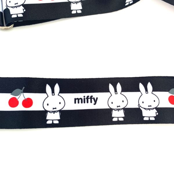 ミッフィー miffy スーツケースベルトモノクロームチェリー