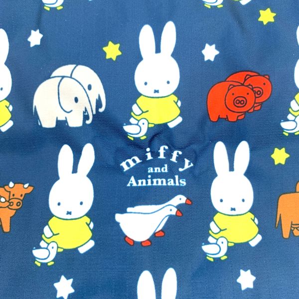 ミッフィー miffy 折りたたみトートミッフィー＆アニマル トートバッグ ネイビー