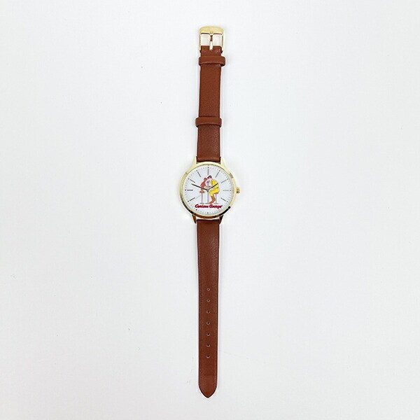 おさるのジョージ ベーシックレザーウォッチ ダークブラウン 時計