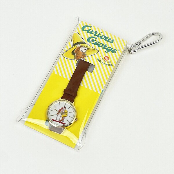 おさるのジョージ ベーシックレザーウォッチ ダークブラウン 時計