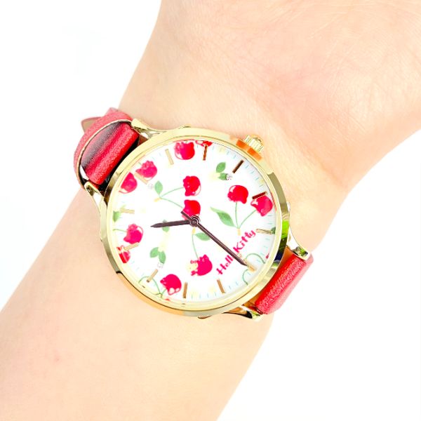 サンリオ  ハローキティ さくらんぼウォッチ re 腕時計 キティちゃん レッド グッズ 日本製