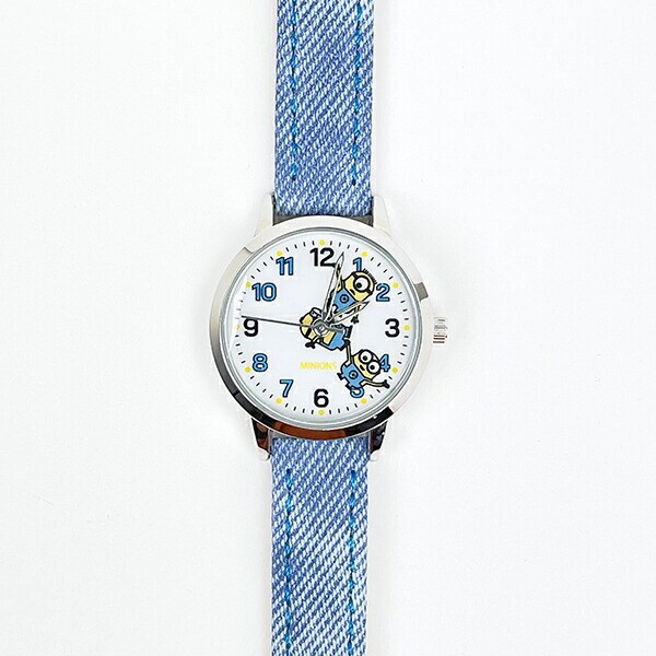 ミニオンズ デニムレザーウォッチ ライトブルー 時計