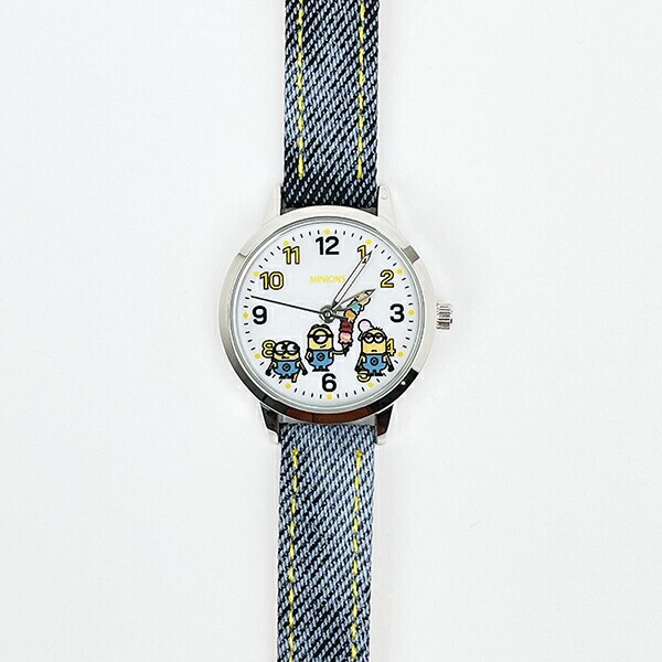 ミニオンズ デニムレザーウォッチ ネイビー 時計