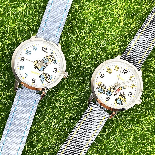 ミニオンズ デニムレザーウォッチ ネイビー 時計