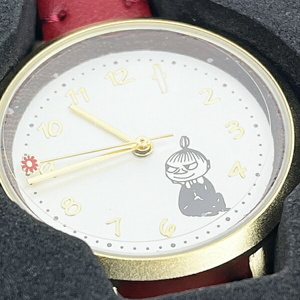 ムーミン リトルミィ ウッドレザーウォッチ 時計 腕時計 ギフト レッド