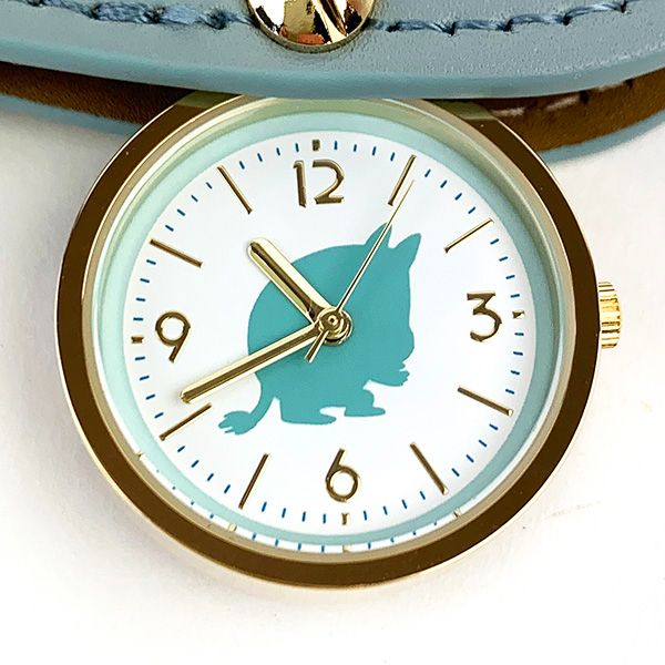 ムーミン ダイカットレザーキーチェーンウォッチ ムーミン 時計 ブルー