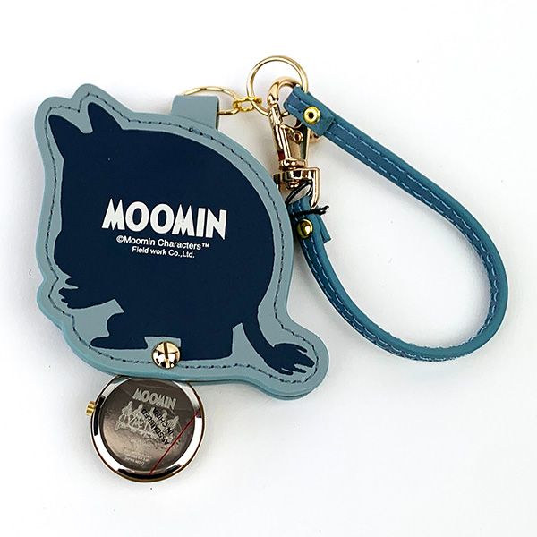 ムーミン ダイカットレザーキーチェーンウォッチ ムーミン 時計 ブルー