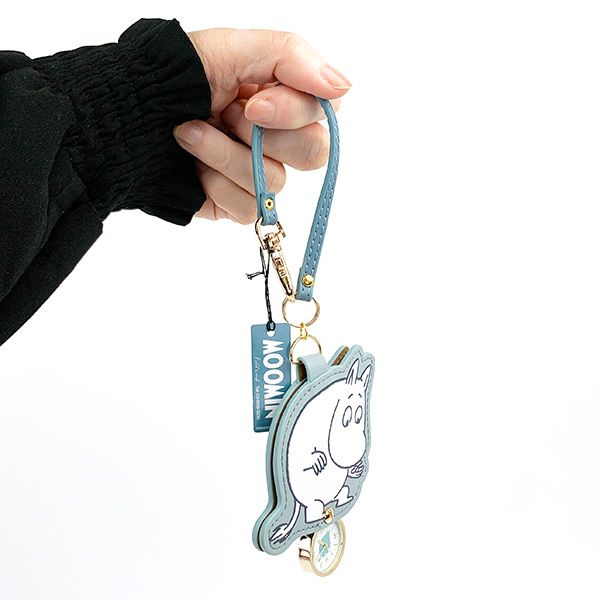 ムーミン ダイカットレザーキーチェーンウォッチ ムーミン 時計 ブルー
