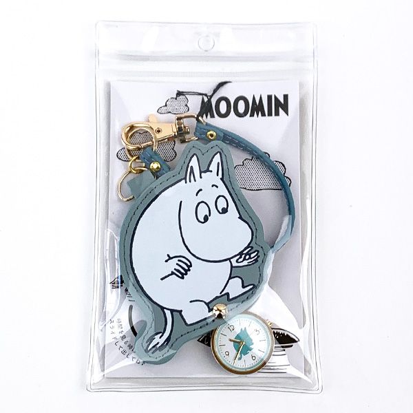 ムーミン ダイカットレザーキーチェーンウォッチ ムーミン 時計 ブルー