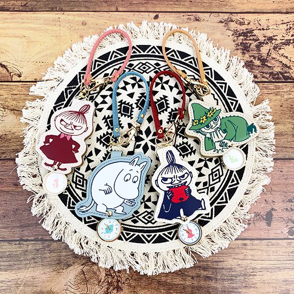 ムーミン ダイカットレザーキーチェーンウォッチ ムーミン 時計 ブルー