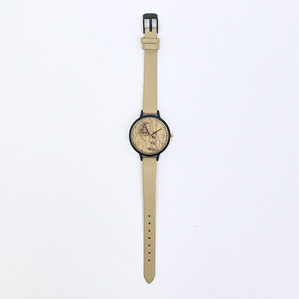 ムーミン ガラスプリントウォッチ ベージュ 時計 MOOMIN