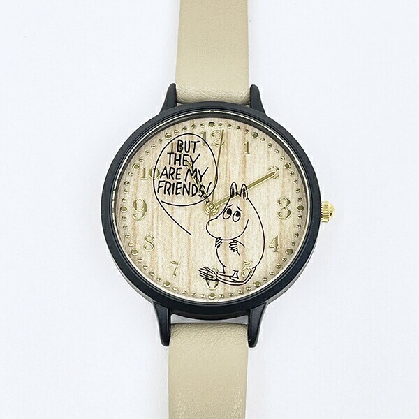 ムーミン ガラスプリントウォッチ ベージュ 時計 MOOMIN