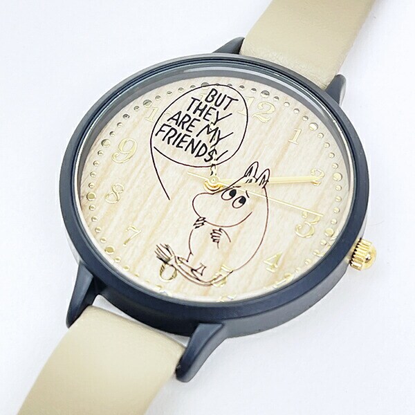 ムーミン ガラスプリントウォッチ ベージュ 時計 MOOMIN