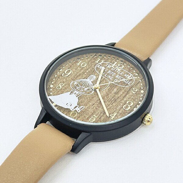 ムーミン リトルミイ ガラスプリントウォッチ キャラメル 時計 MOOMIN