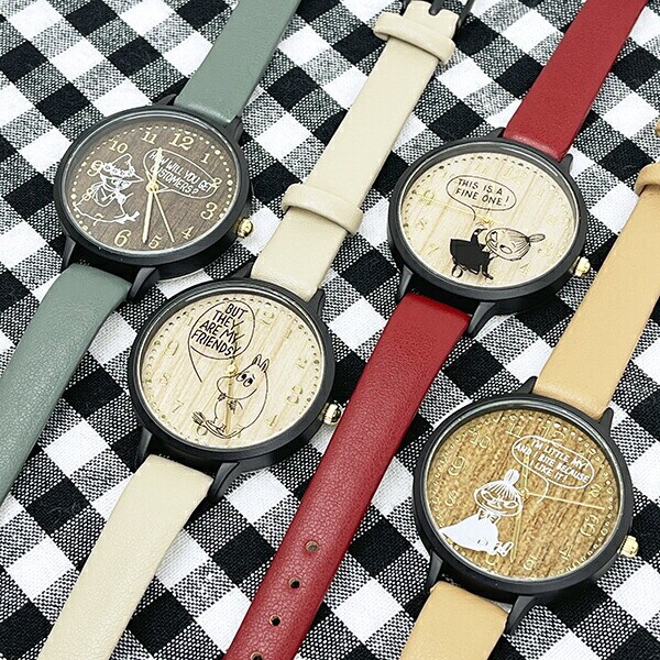 ムーミン リトルミイ ガラスプリントウォッチ キャラメル 時計 MOOMIN