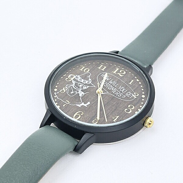 ムーミン スナフキン ガラスプリントウォッチ グリーン 時計 MOOMIN