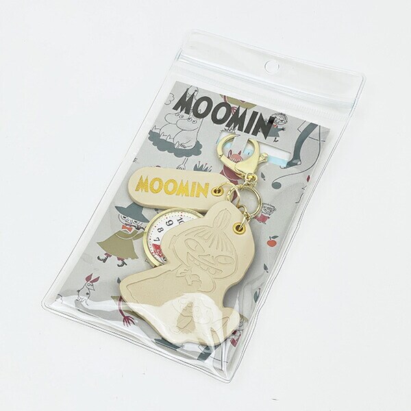 ムーミン リトルミイ 型押しレザーチャームキーホルダーウォッチ アイボリー 時計 MOOMIN