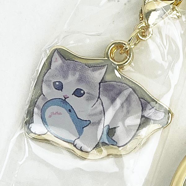 mofusand モフサンド チャーム付きチェーンウォッチ サメ 時計 キーチェーン