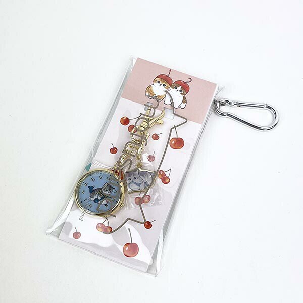 mofusand モフサンド チャーム付きチェーンウォッチ サメ 時計 キーチェーン