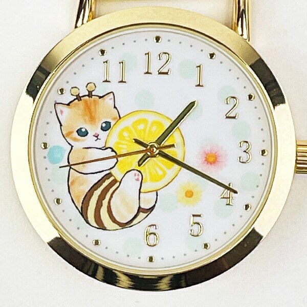 モフサンド 水彩ドットキーチェーンウォッチ はちにゃん 時計 キーホルダー  mofusand