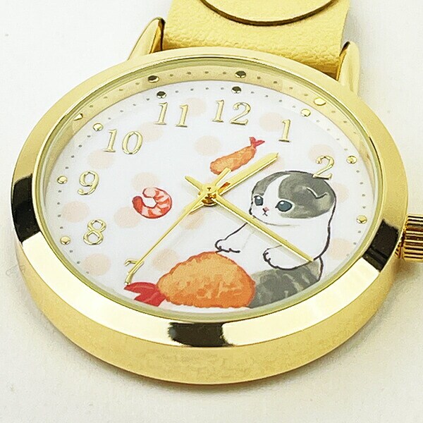 モフサンド 水彩ドットキーチェーンウォッチ えびにゃん 時計 キーホルダー  mofusand