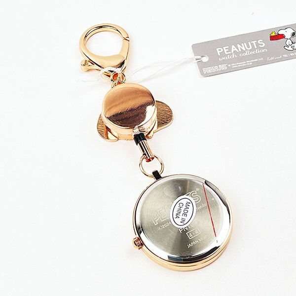 スヌーピー エポリールウォッチ ピンクゴールド ウッドストック 時計 キーホルダー  SNOOPY