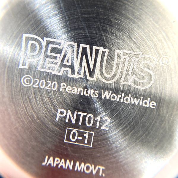 peanuts スヌーピー タイポレザーウォッチ　gy 腕時計　アクセサリー グレー グッズ 日本製