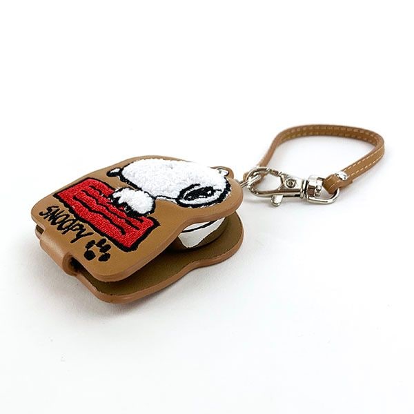 スヌーピー モコモコルーペウォッチ 懐中時計 キーチェーンウォッチ ブラウン