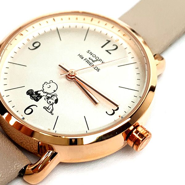 スヌーピー ラウンドウォッチ グレー 腕時計 アクセサリー