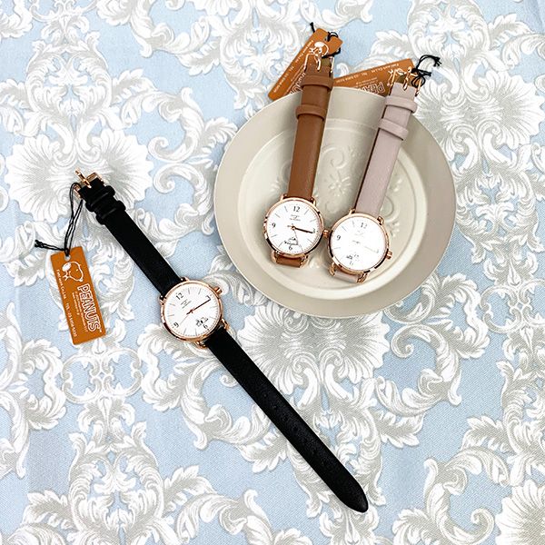 スヌーピー ラウンドウォッチ グレー 腕時計 アクセサリー